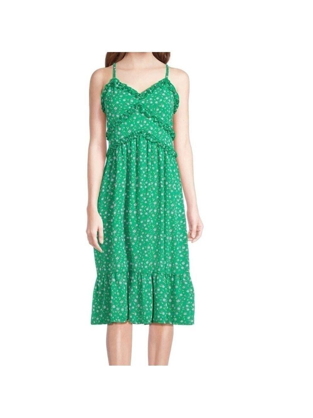 NWT  No Boundaries Green Floral Dress Size XL